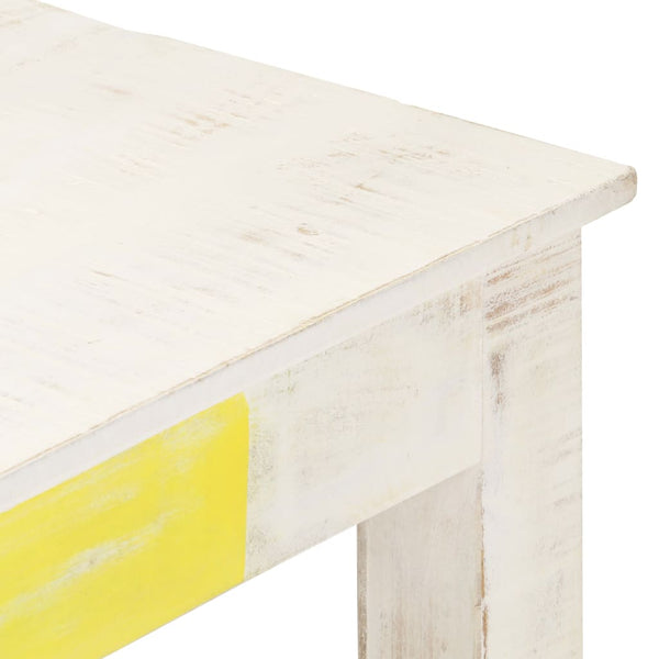 Weißer Couchtisch Mango Massivholz 110x60 cm