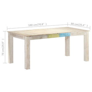 Esstisch Weiß Mango Massivholz 180 cm