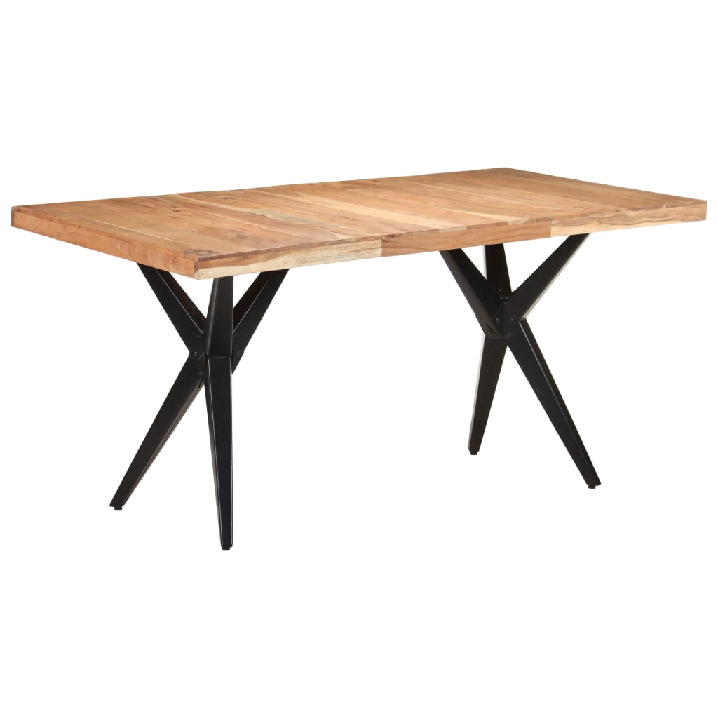 vidaXL Table de salle à manger 160x80x76 cm bois d'acacia massif