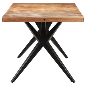 vidaXL Table de salle à manger 160x80x76 cm bois d'acacia massif