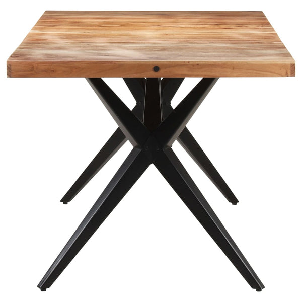 vidaXL Table de salle à manger 160x80x76 cm bois d'acacia massif