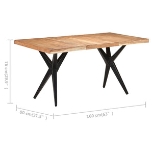 vidaXL Table de salle à manger 160x80x76 cm bois d'acacia massif