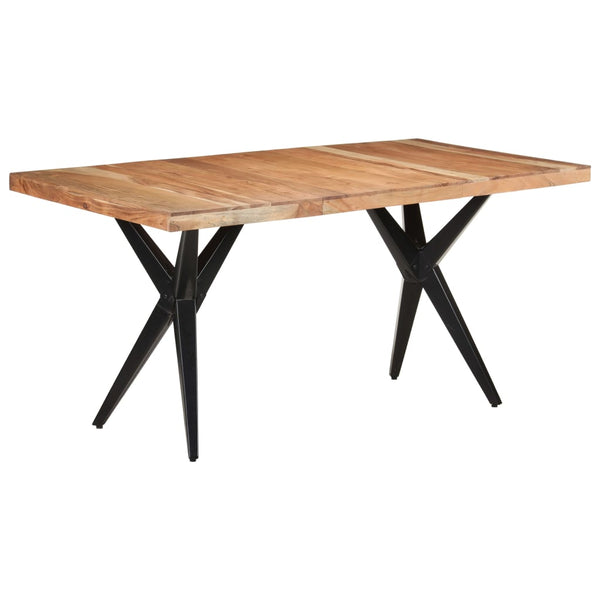 vidaXL Table de salle à manger 160x80x76 cm bois d'acacia massif