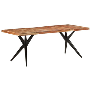 vidaXL Dining Table 200x90x76 cm Solid Acacia Wood