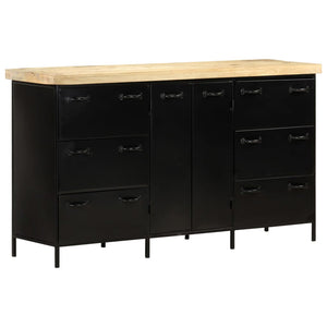 vidaXL Buffet 140x38x76 cm Bois de manguier brut
