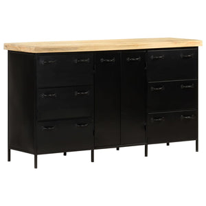 vidaXL Buffet 140x38x76 cm Bois de manguier brut
