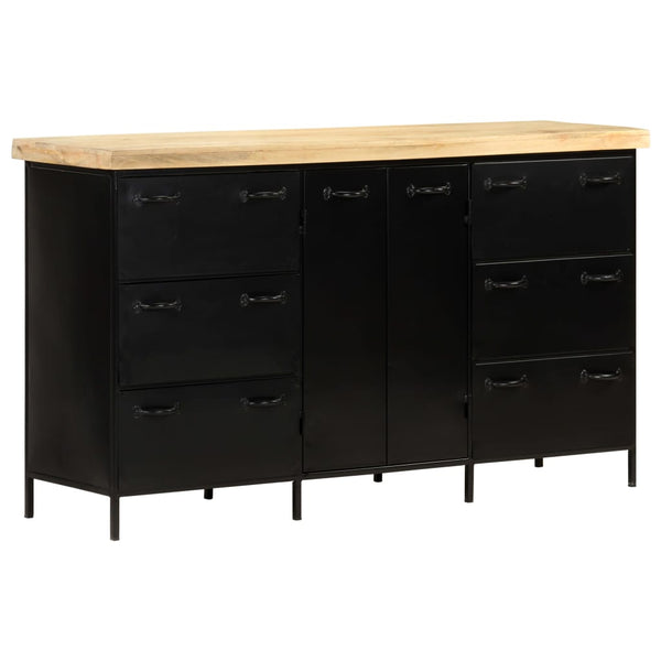 vidaXL Buffet 140x38x76 cm Bois de manguier brut