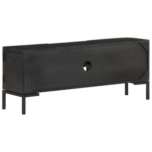 Schwarzer TV-Schrank Mango Massivholz 115 cm