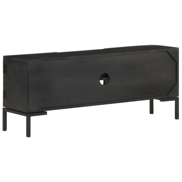 Schwarzer TV-Schrank Mango Massivholz 115 cm