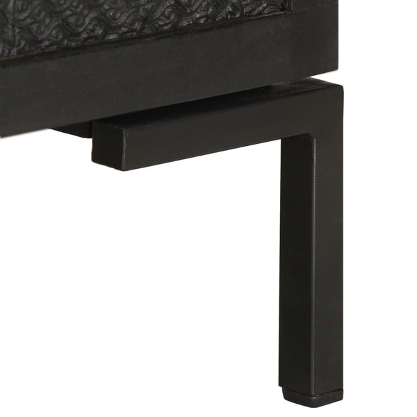 Schwarzer TV-Schrank Mango Massivholz 115 cm