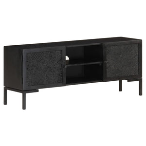 Schwarzer TV-Schrank Mango Massivholz 115 cm
