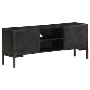 Schwarzer TV-Schrank Mango Massivholz 115 cm