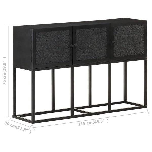 vidaXL Buffet 115x30x76 cm Bois de manguier massif