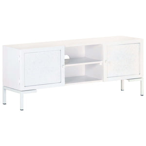 Weißer TV-Schrank Mango Massivholz 115 cm