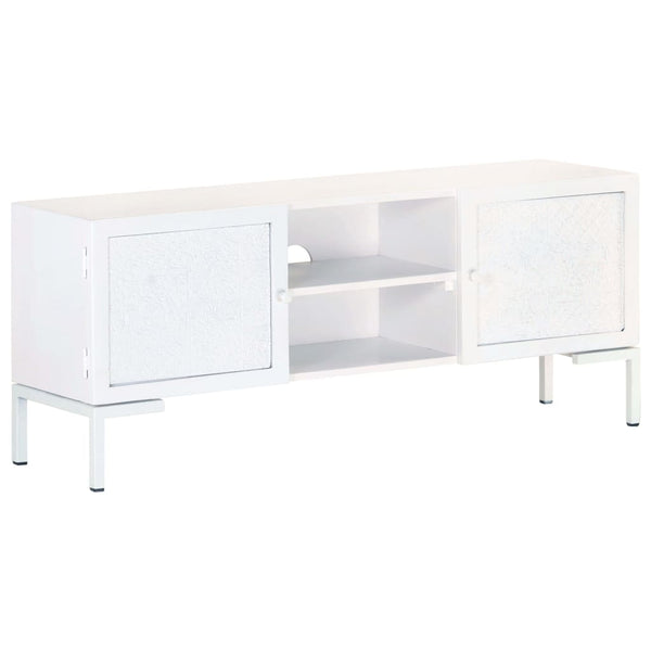 Weißer TV-Schrank Mango Massivholz 115 cm