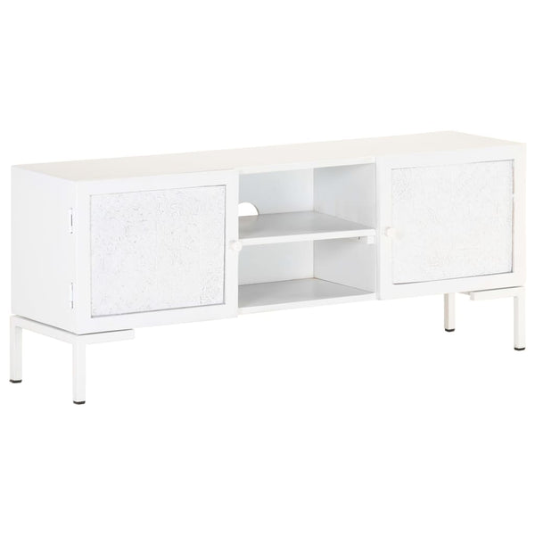 Weißer TV-Schrank Mango Massivholz 115 cm
