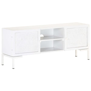 Weißer TV-Schrank Mango Massivholz 115 cm