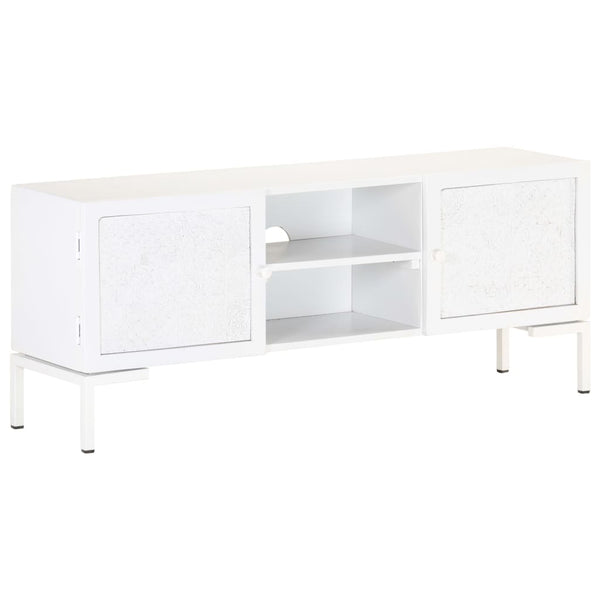 Weißer TV-Schrank Mango Massivholz 115 cm