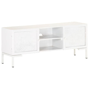Weißer TV-Schrank Mango Massivholz 115 cm