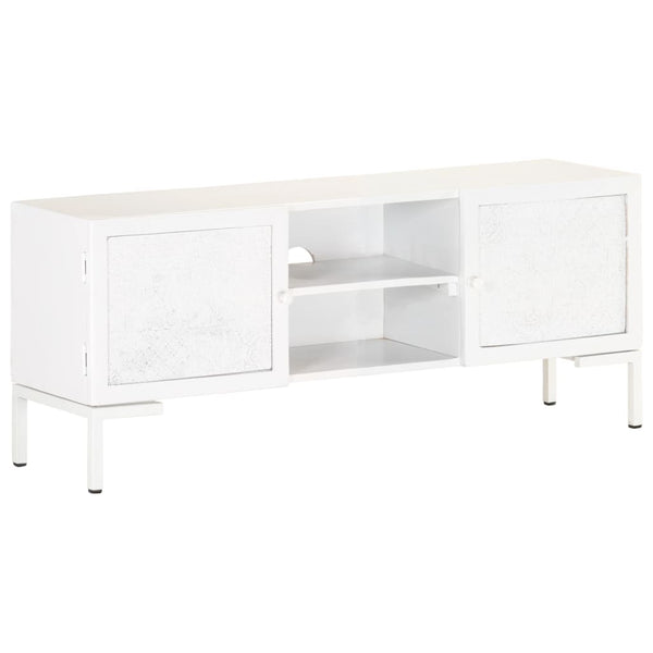 Weißer TV-Schrank Mango Massivholz 115 cm