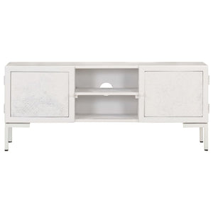 Weißer TV-Schrank Mango Massivholz 115 cm