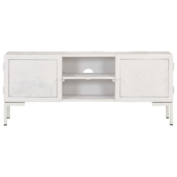Weißer TV-Schrank Mango Massivholz 115 cm