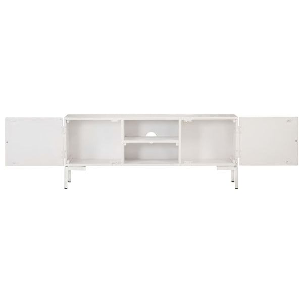Weißer TV-Schrank Mango Massivholz 115 cm