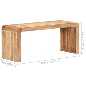 Akazie Massivholz Bank 110 cm