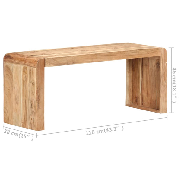 Akazie Massivholz Bank 110 cm