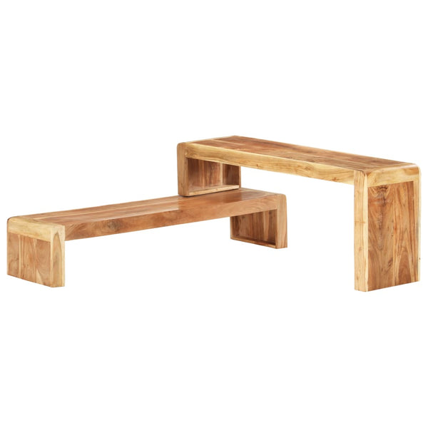 Massivholz TV-Schrank Akazie, 2-teilig
