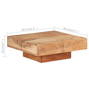 Couchtisch Akazie Massivholz 80x80 cm