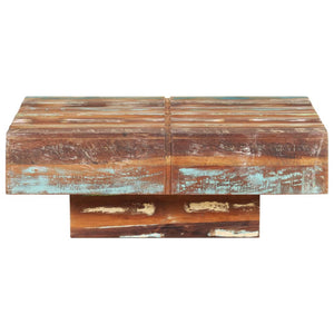 vidaXL Table basse 80x80x28 cm en bois de récupération massif
