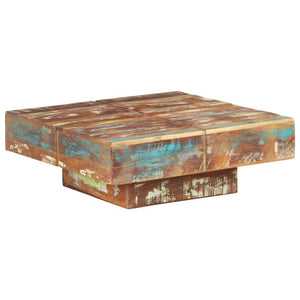 vidaXL Table basse 80x80x28 cm en bois de récupération massif