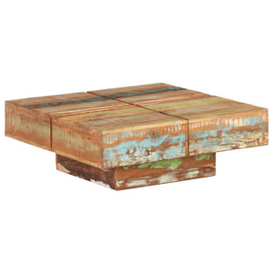 vidaXL Table basse 80x80x28 cm en bois de récupération massif