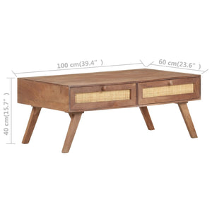 Couchtisch Mango Massivholz 100x60 cm