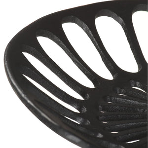 Schwarzer Barhocker aus Gusseisen