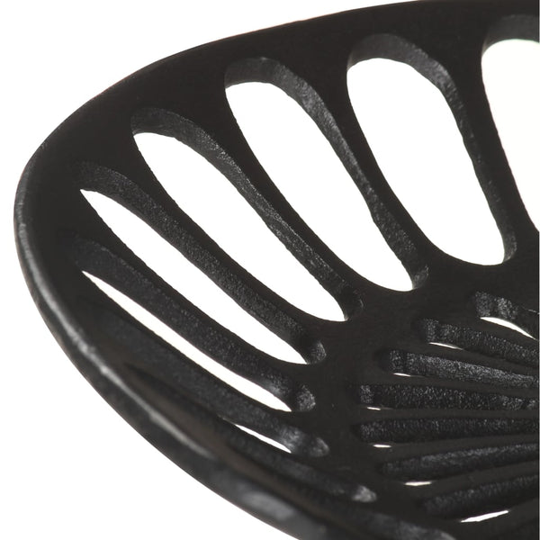 Schwarzer Barhocker aus Gusseisen