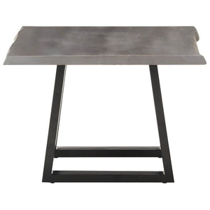 vidaXL Table basse avec bords d'arbre 60x60x40 cm Bois d'acacia massif