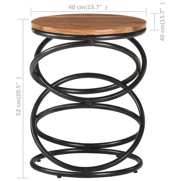 vidaXL Table d'appoint 40x40x52 cm Bois d'acacia massif