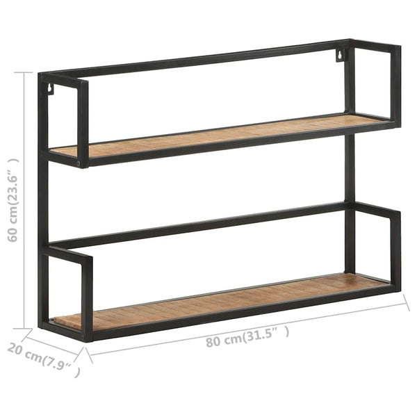 Wandregal Mango Holz 80x20x60 cm