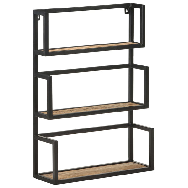 Wandregal Mangoholz 60x20x85 cm