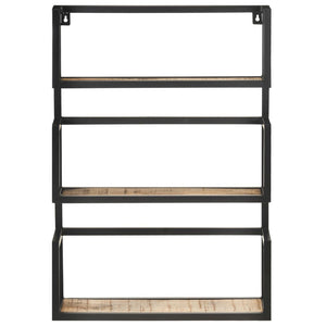 Wandregal Mangoholz 60x20x85 cm