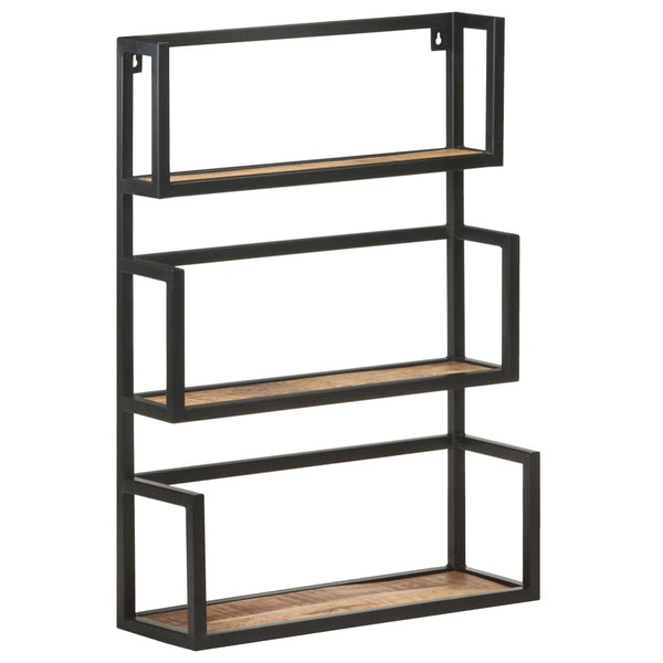 Wandregal Mangoholz 60x20x85 cm