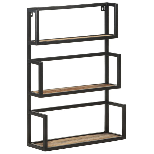 Wandregal Mangoholz 60x20x85 cm