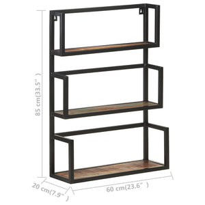 Wandregal Altholz Massiv 60x20x85 cm