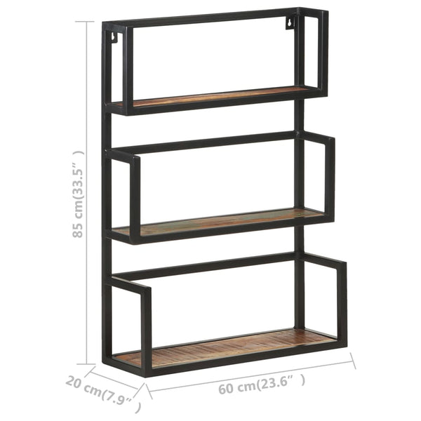 Wandregal Altholz Massiv 60x20x85 cm