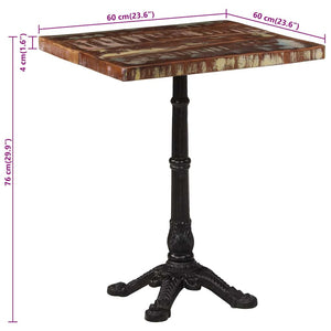 Bistrotisch Altholz Massiv 60x60 cm