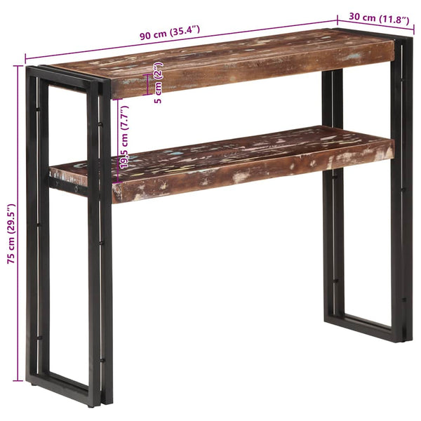 Konsolentisch Altholz 90x30x75 cm