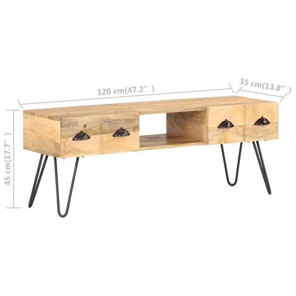 TV-Schrank Mango Massivholz 120 cm
