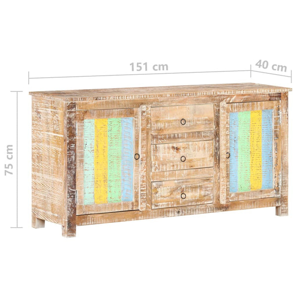Sideboard aus rauem Akazienholz, 151 cm